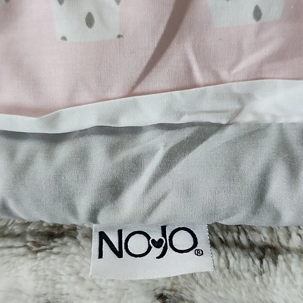 Nojo Baby Comforter Quilt Elephant Pink Gray